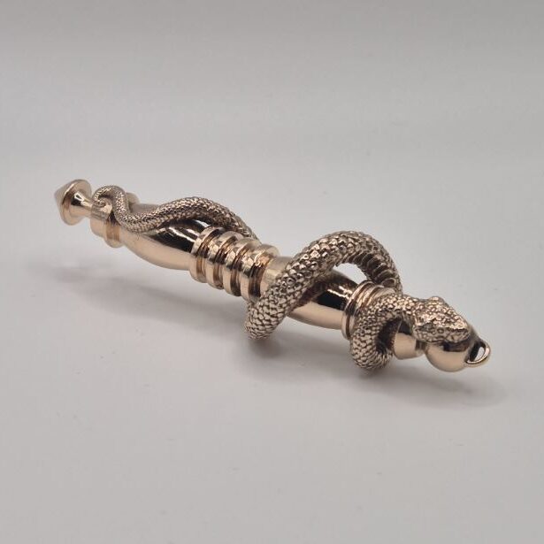 Bronze snake pendant